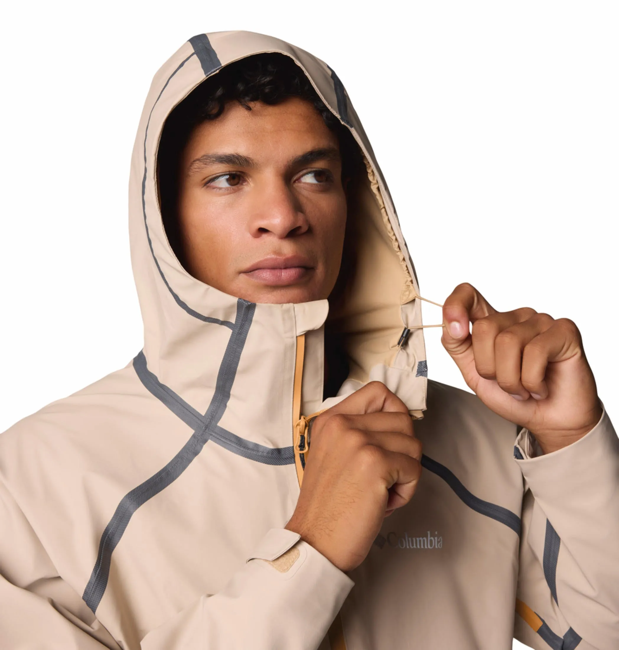 Columbia Men Brown Outdry Extreme Reign No Shine Waterproof Rain Jacket