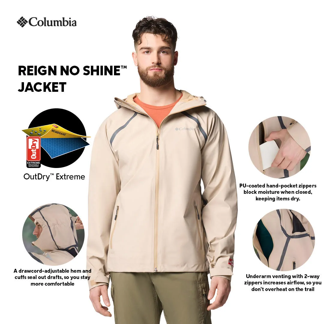 Columbia Men Brown Outdry Extreme Reign No Shine Waterproof Rain Jacket
