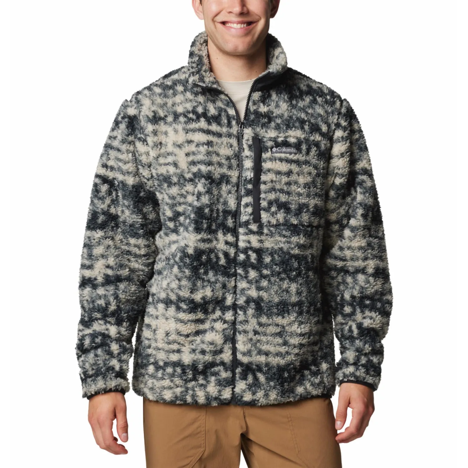 Columbia Men Brown Winter Pass Printed II Fleece Jacket