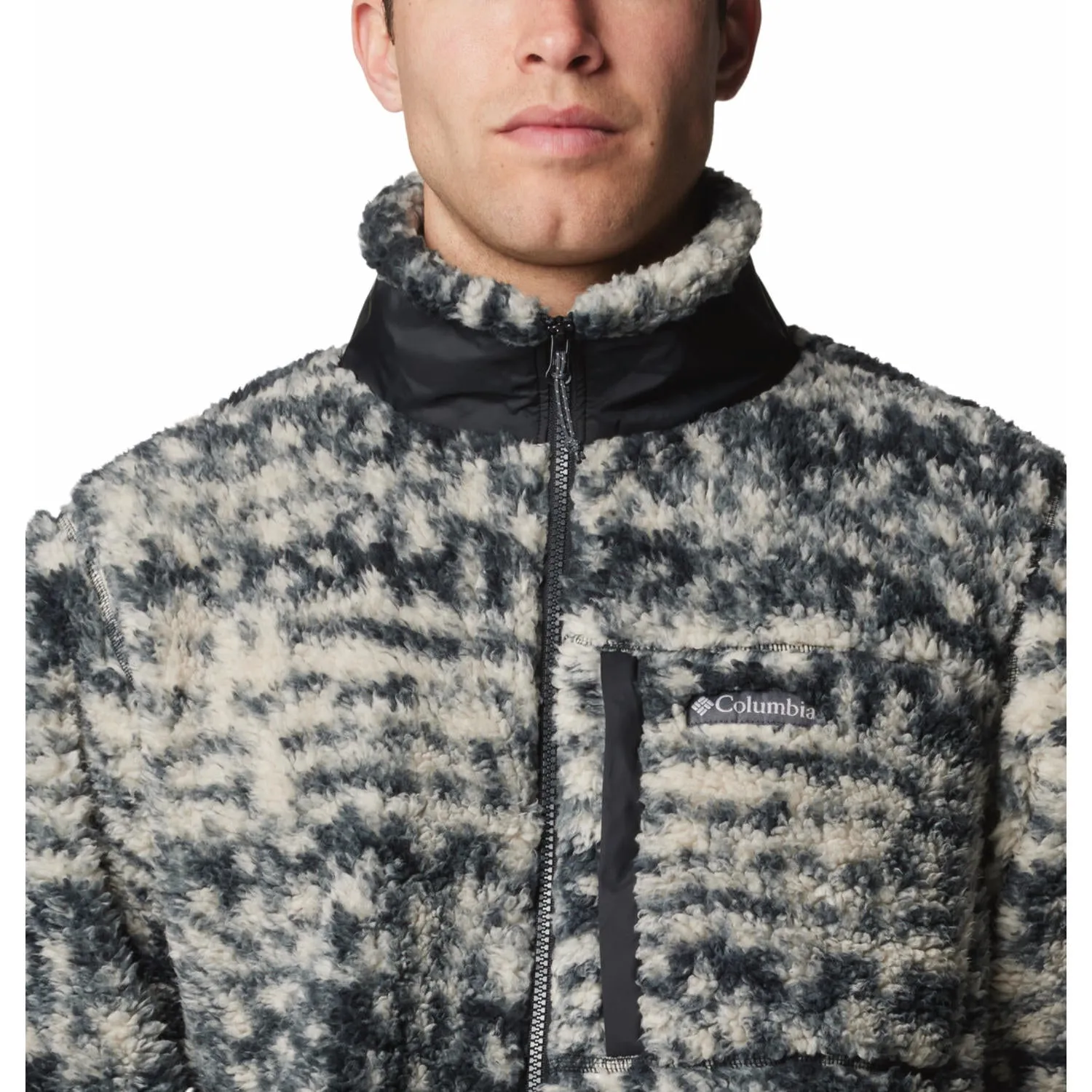 Columbia Men Brown Winter Pass Printed II Fleece Jacket