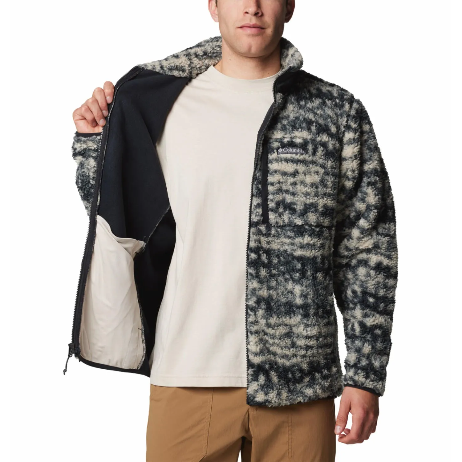 Columbia Men Brown Winter Pass Printed II Fleece Jacket
