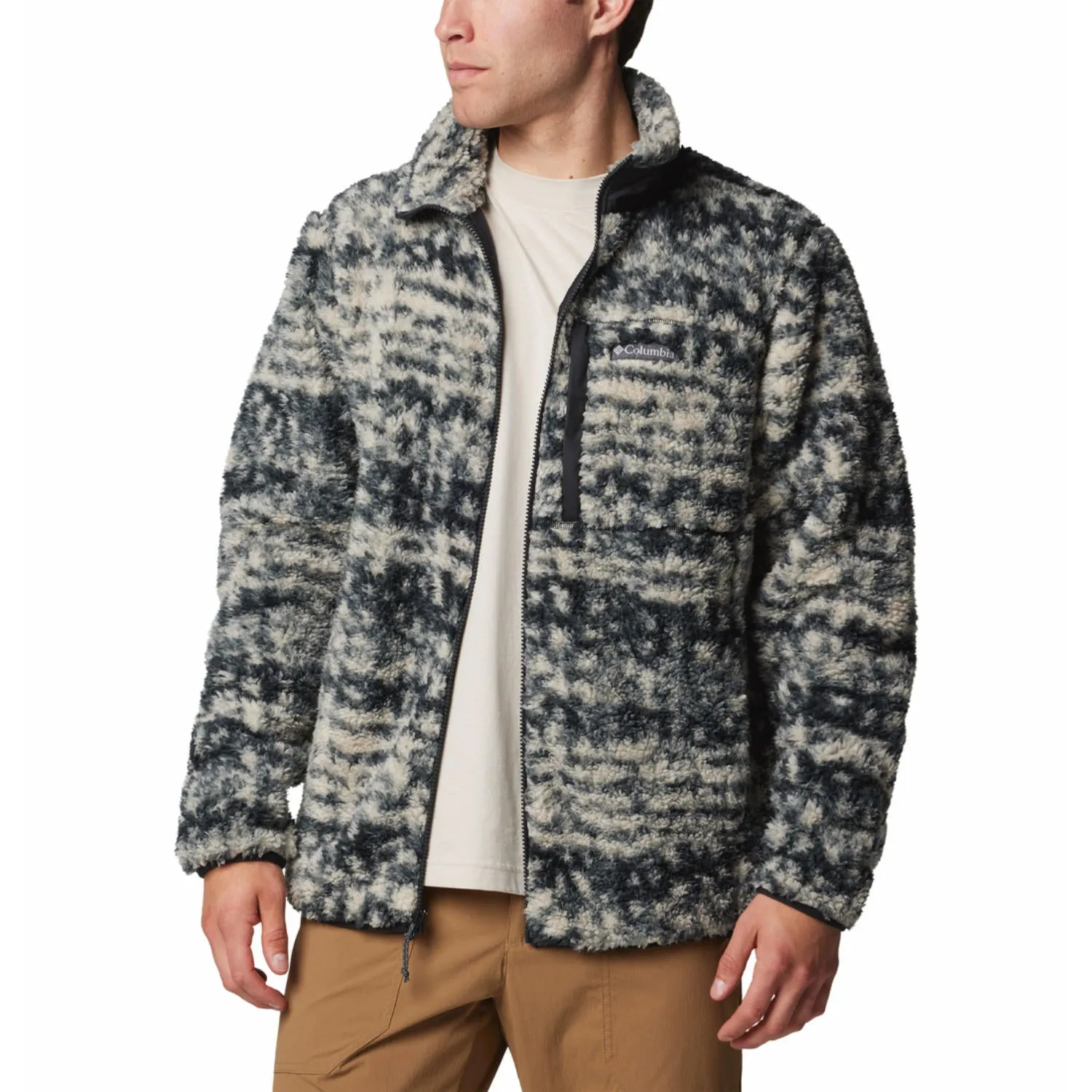 Columbia Men Brown Winter Pass Printed II Fleece Jacket