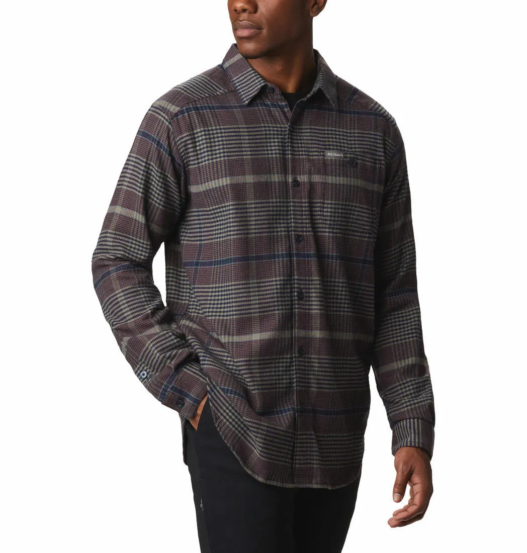 Columbia Men Green Cornell Woods Flannel Long Sleeve Shirt