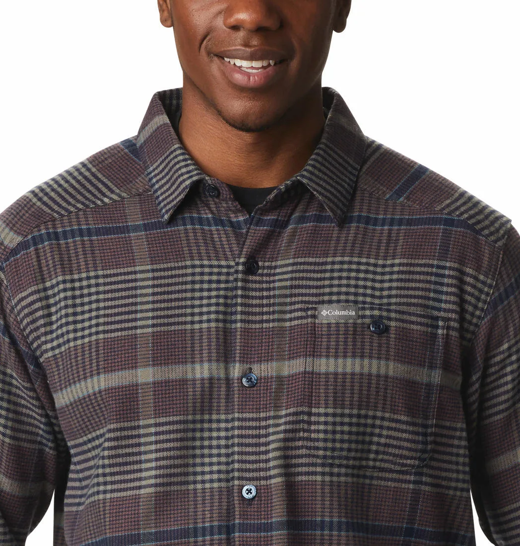 Columbia Men Green Cornell Woods Flannel Long Sleeve Shirt