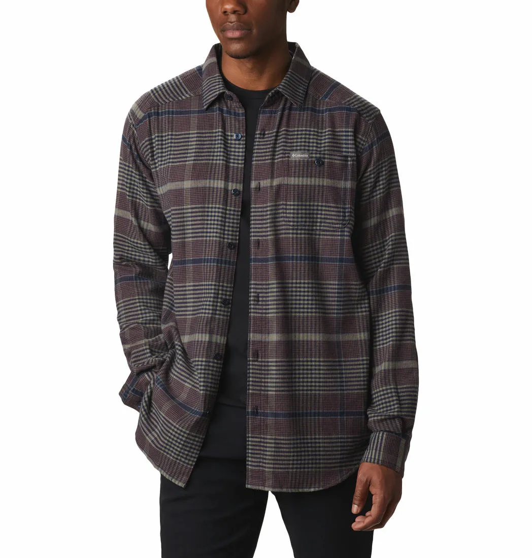 Columbia Men Green Cornell Woods Flannel Long Sleeve Shirt