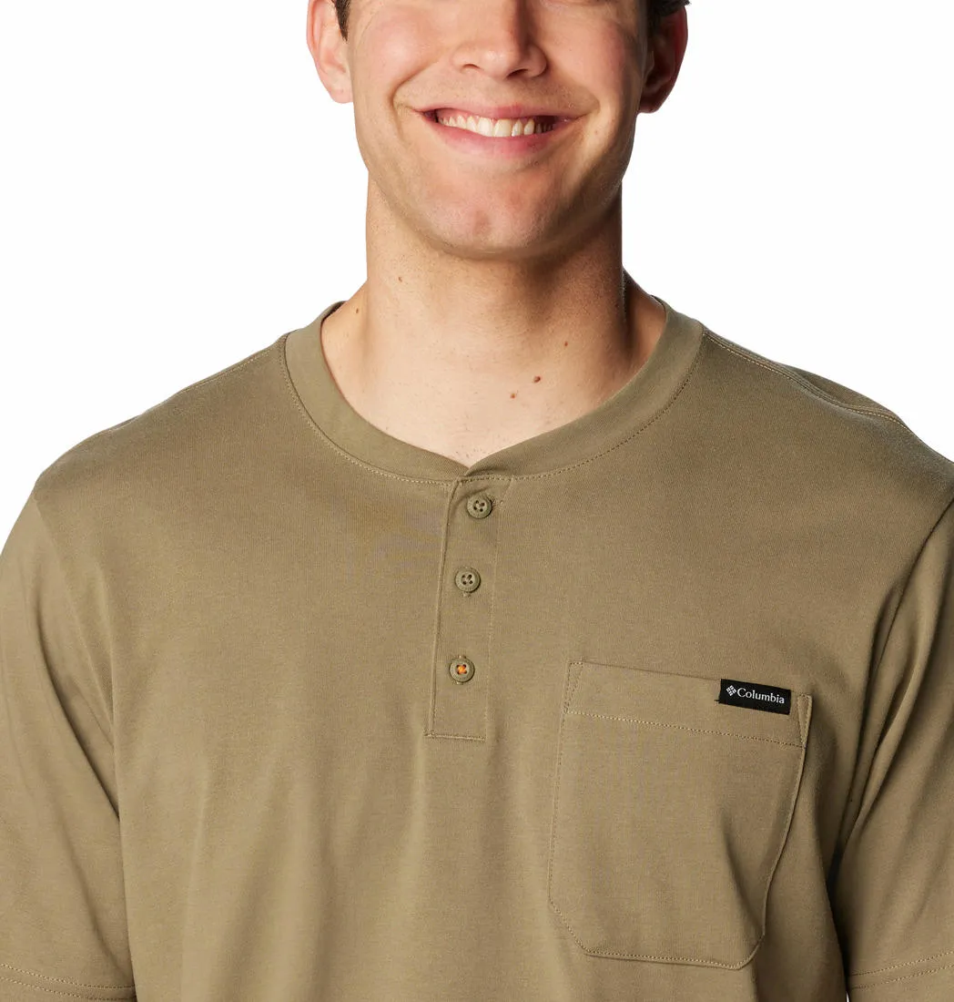 Columbia Men Green Landroamer Henley Tshirt