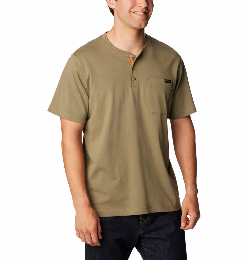 Columbia Men Green Landroamer Henley Tshirt