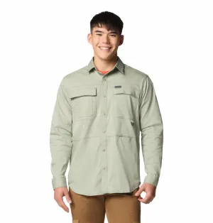 Columbia Men Green Landroamer Twill Long Sleeve Shirt