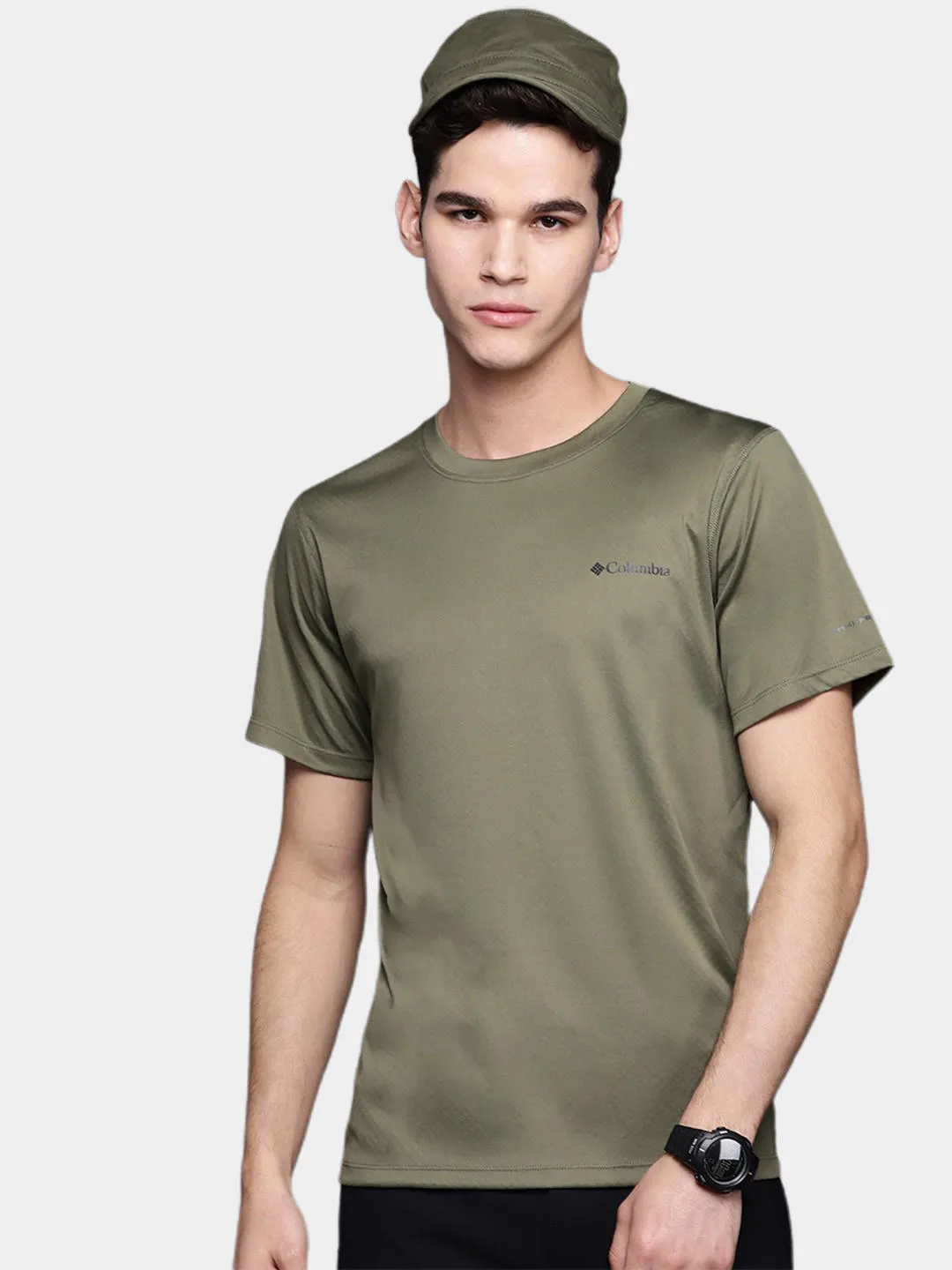 Columbia Men Green Omni-Freeze Zero Rules Tshirt