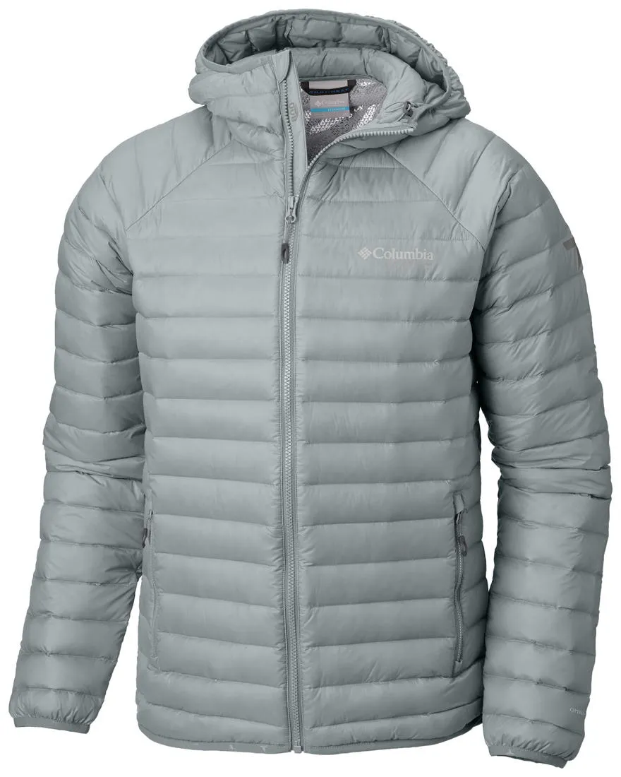 Columbia Men Green Omni-Heat 3D Alpha Trail Hooded Down Jacket