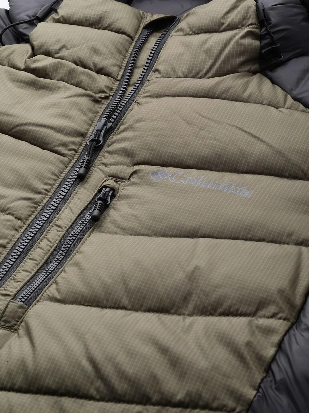 Columbia Men Green Omni-Heat Infinity Labyrinth Loop Hooded Jacket