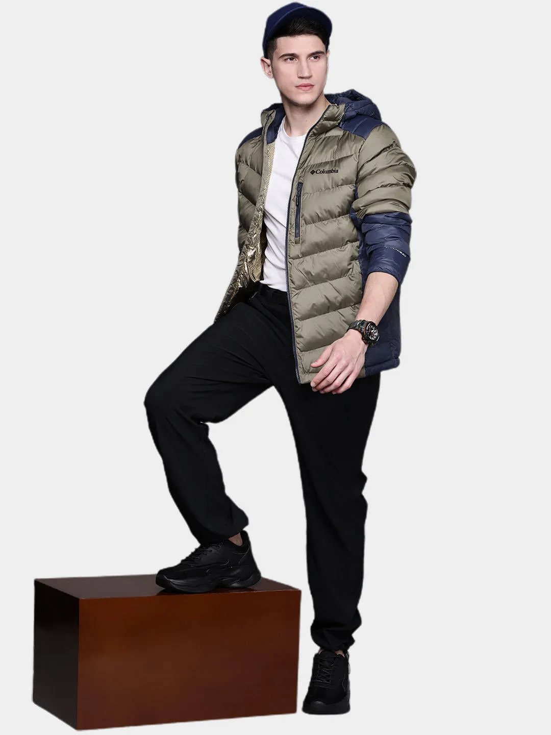 Columbia Men Green Omni-Heat Infinity Labyrinth Loop Hooded Jacket