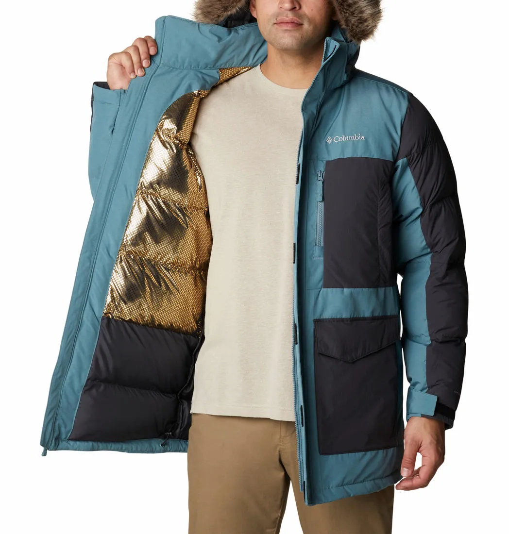 Columbia Men Green Omni-Heat Infinity Marquam Peak Fusion Parka Parka Jacket