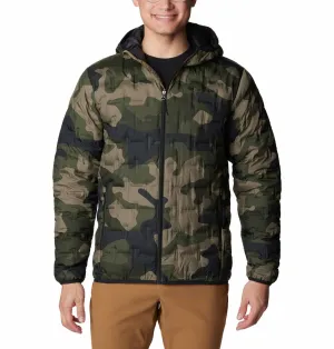 Columbia Men Green Omni-Heat Reflective Delta Ridge Hooded Down Jacket