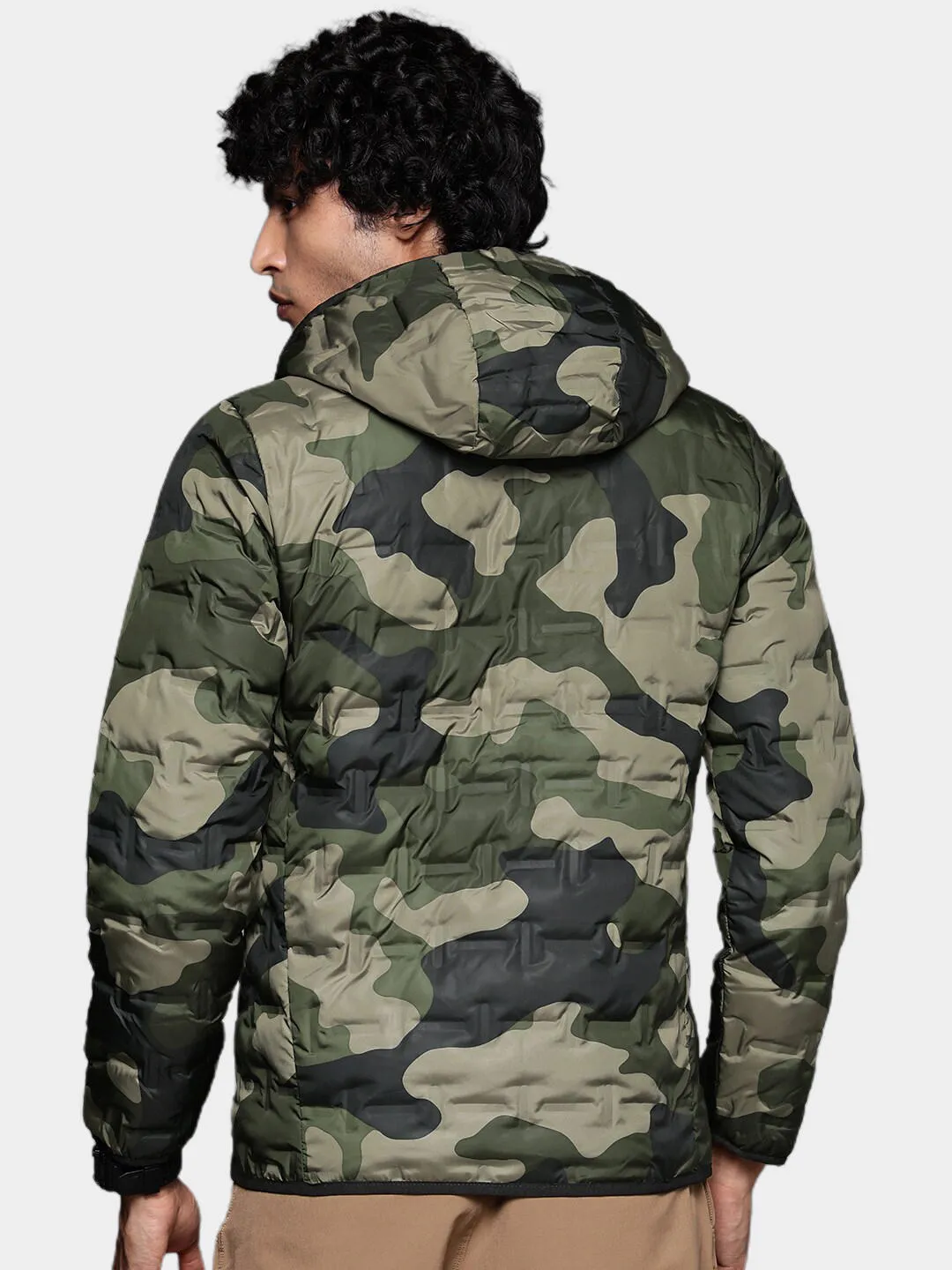 Columbia Men Green Omni-Heat Reflective Delta Ridge Hooded Down Jacket