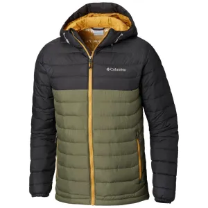 Columbia Men Green Omni-Heat Reflective Powder Lite Hooded Jacket