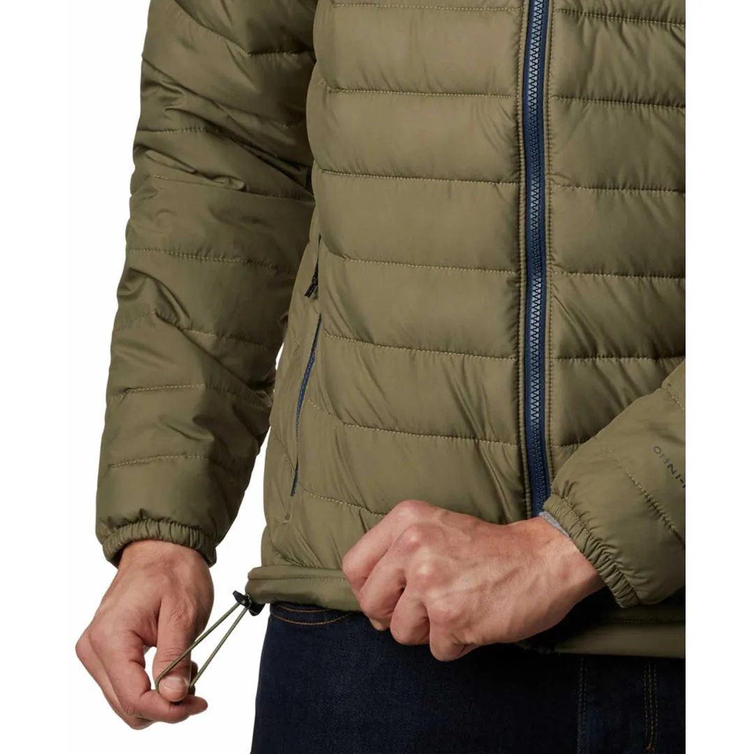 Columbia Men Green Omni-Heat Reflective Powder Lite Jacket