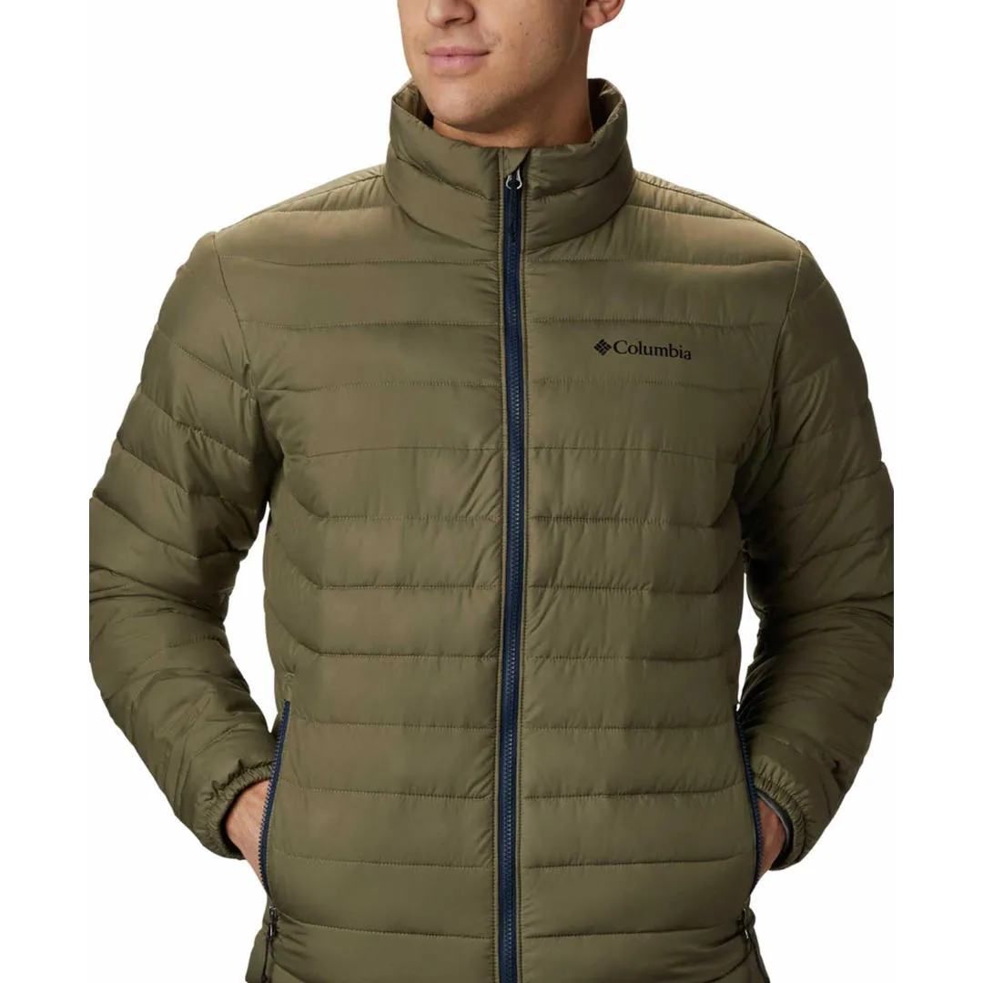 Columbia Men Green Omni-Heat Reflective Powder Lite Jacket
