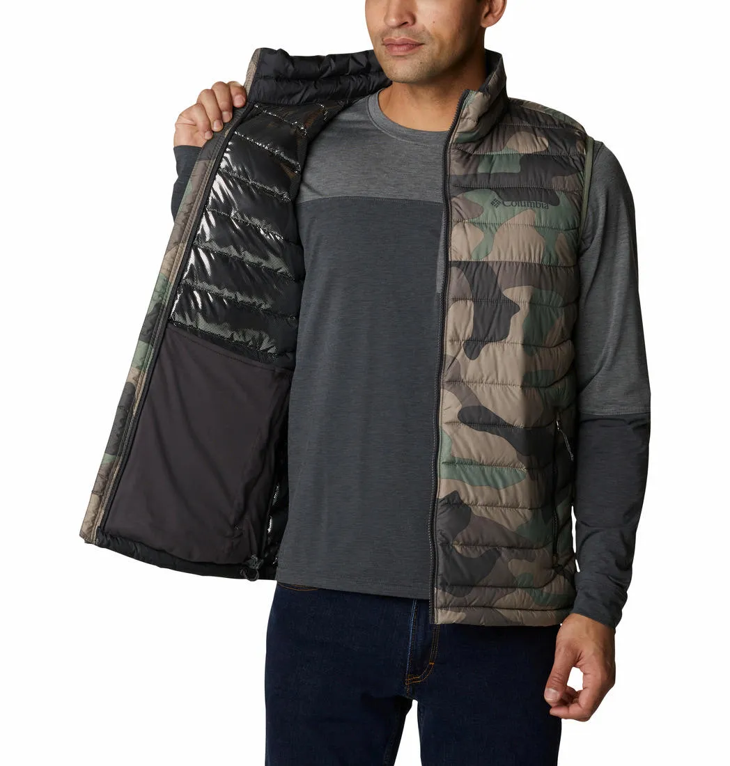 Columbia Men Green Omni-Heat Reflective Powder Lite Vest