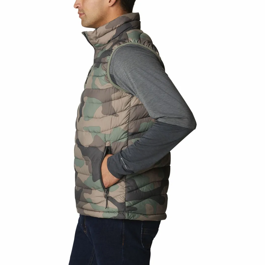 Columbia Men Green Omni-Heat Reflective Powder Lite Vest