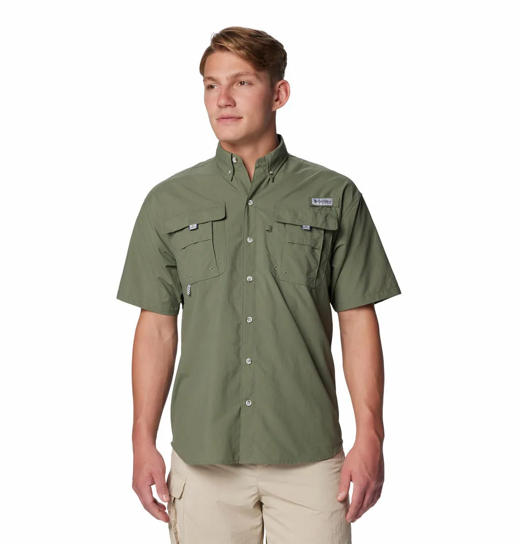 Columbia Men Green Omni-Shade Bahama II Short Sleeve Shirt
