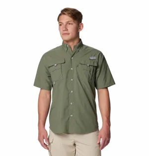 Columbia Men Green Omni-Shade Bahama II Short Sleeve Shirt