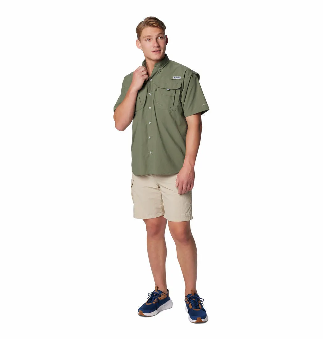 Columbia Men Green Omni-Shade Bahama II Short Sleeve Shirt