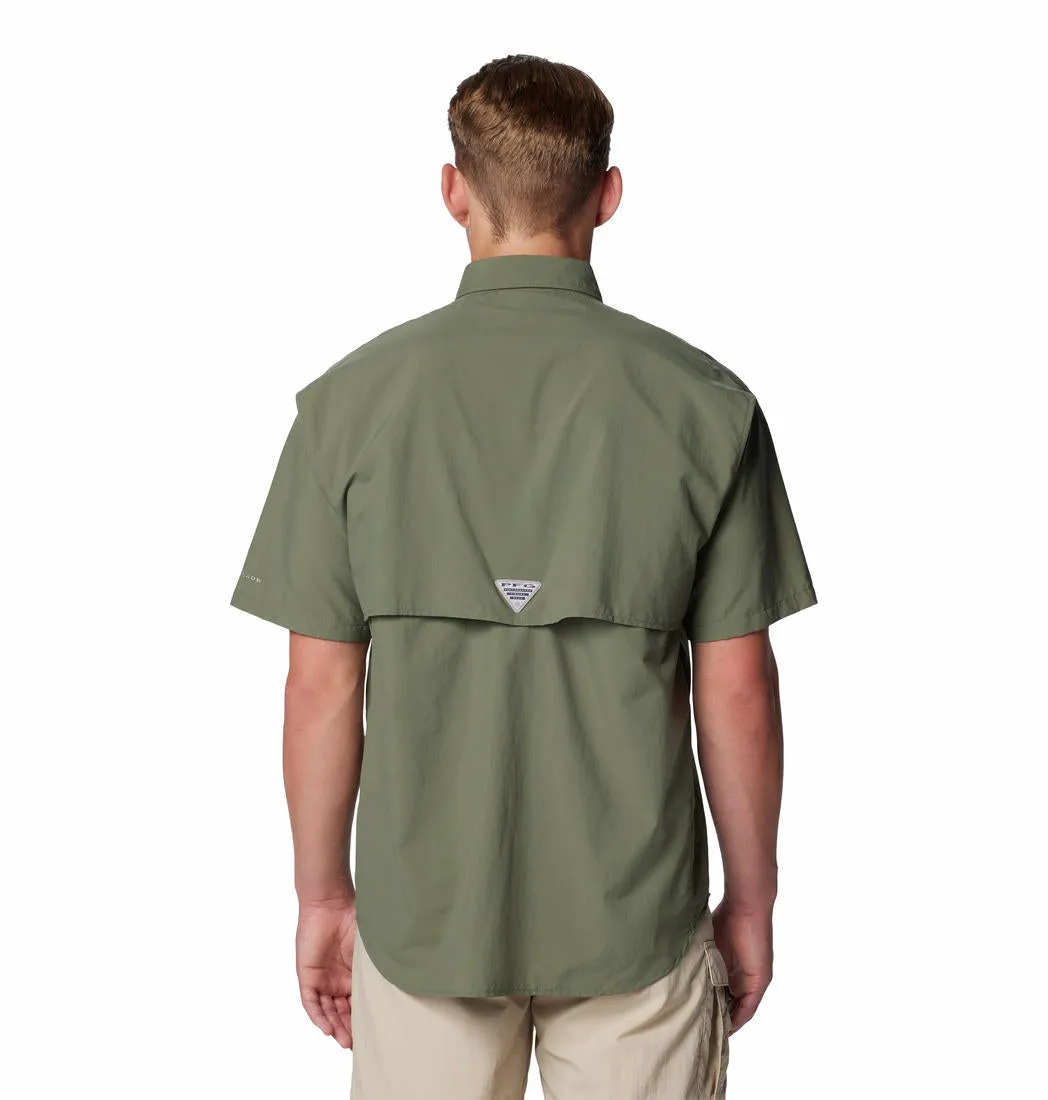 Columbia Men Green Omni-Shade Bahama II Short Sleeve Shirt