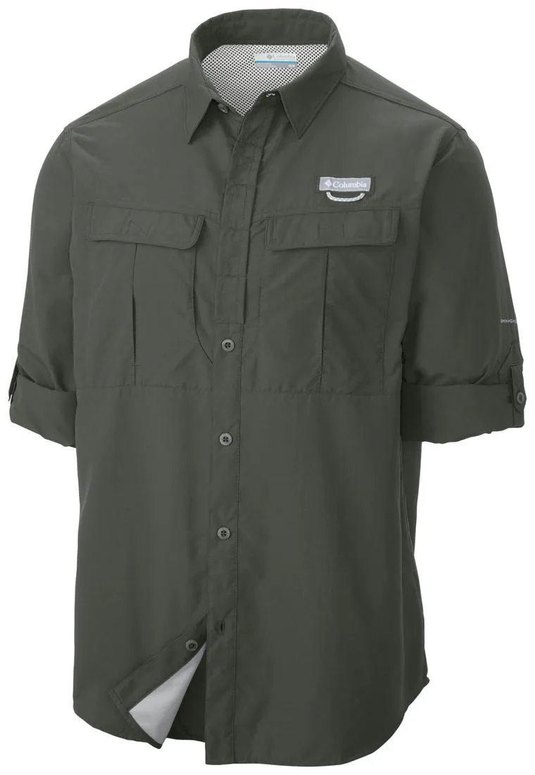 Columbia Men Green Omni-Shield Cascades Explorer Long Sleeve Shirt