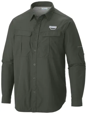 Columbia Men Green Omni-Shield Cascades Explorer Long Sleeve Shirt