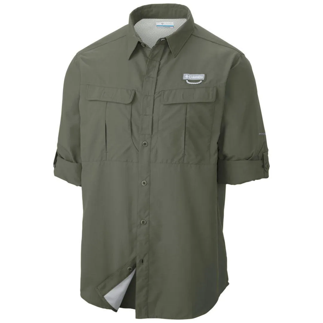 Columbia Men Green Omni-Shield Cascades Explorer Long Sleeve Shirt