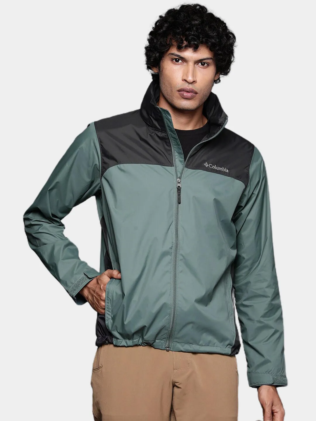 Columbia Men Green Omni-Shield Glennaker Lake Rain Waterproof Rain Jacket