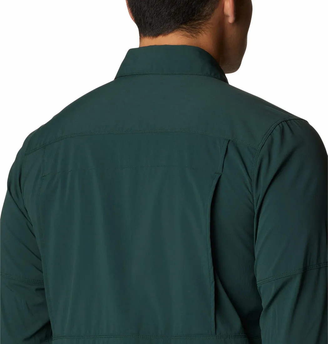 Columbia Men Green Omni-Shield Newton Ridge II Long Sleeve Shirt