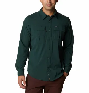 Columbia Men Green Omni-Shield Newton Ridge II Long Sleeve Shirt