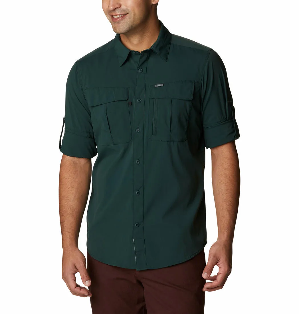 Columbia Men Green Omni-Shield Newton Ridge II Long Sleeve Shirt
