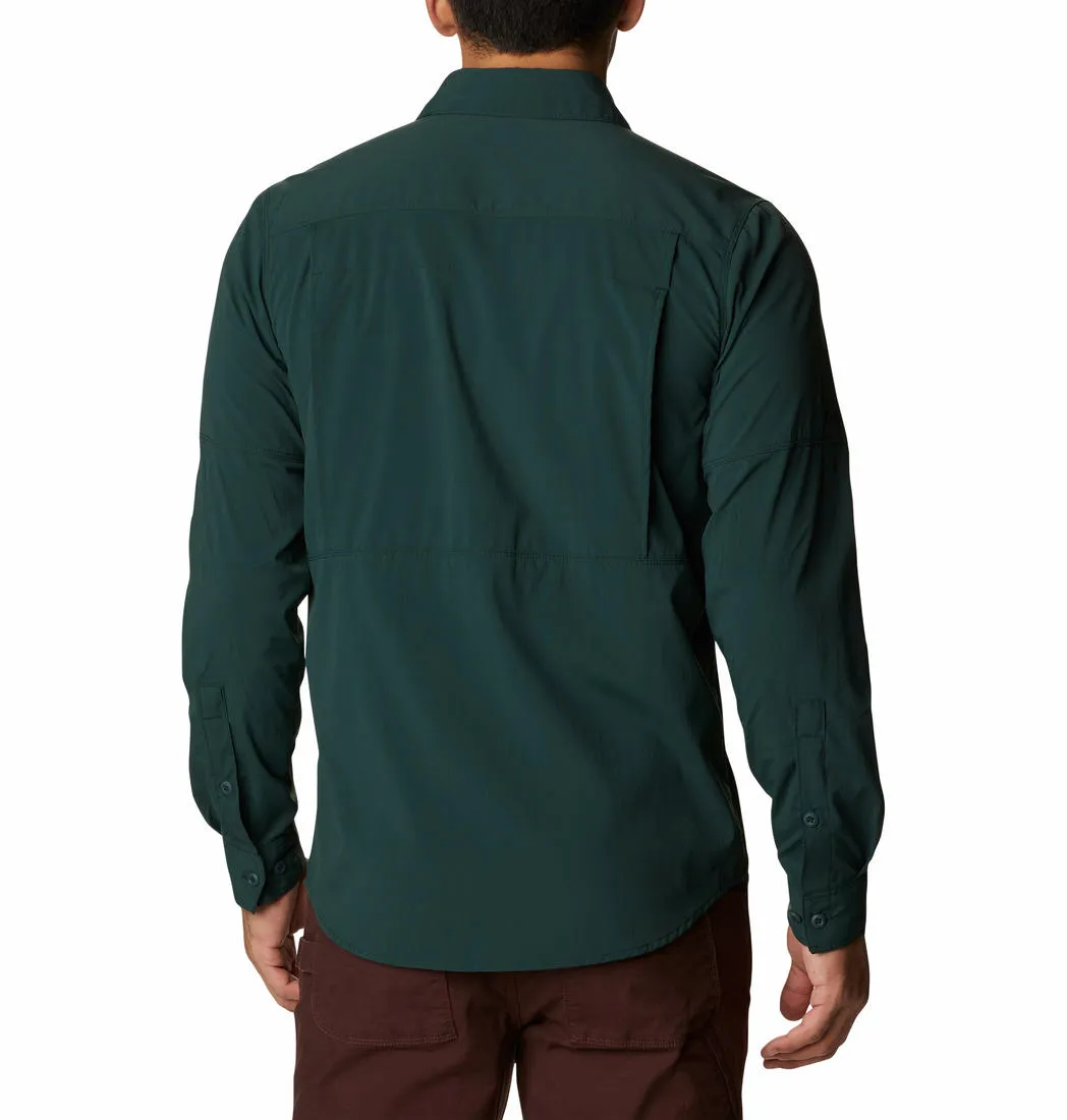 Columbia Men Green Omni-Shield Newton Ridge II Long Sleeve Shirt
