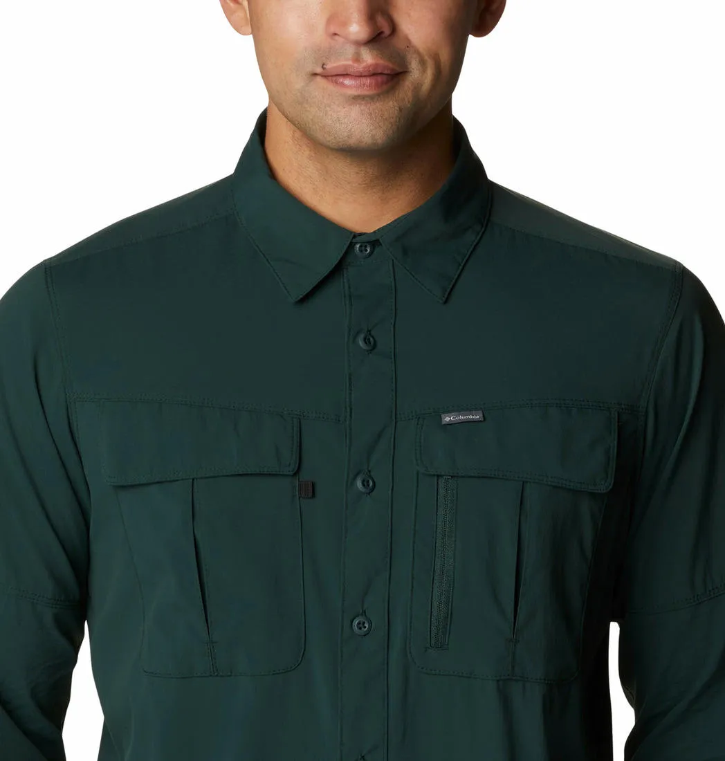 Columbia Men Green Omni-Shield Newton Ridge II Long Sleeve Shirt