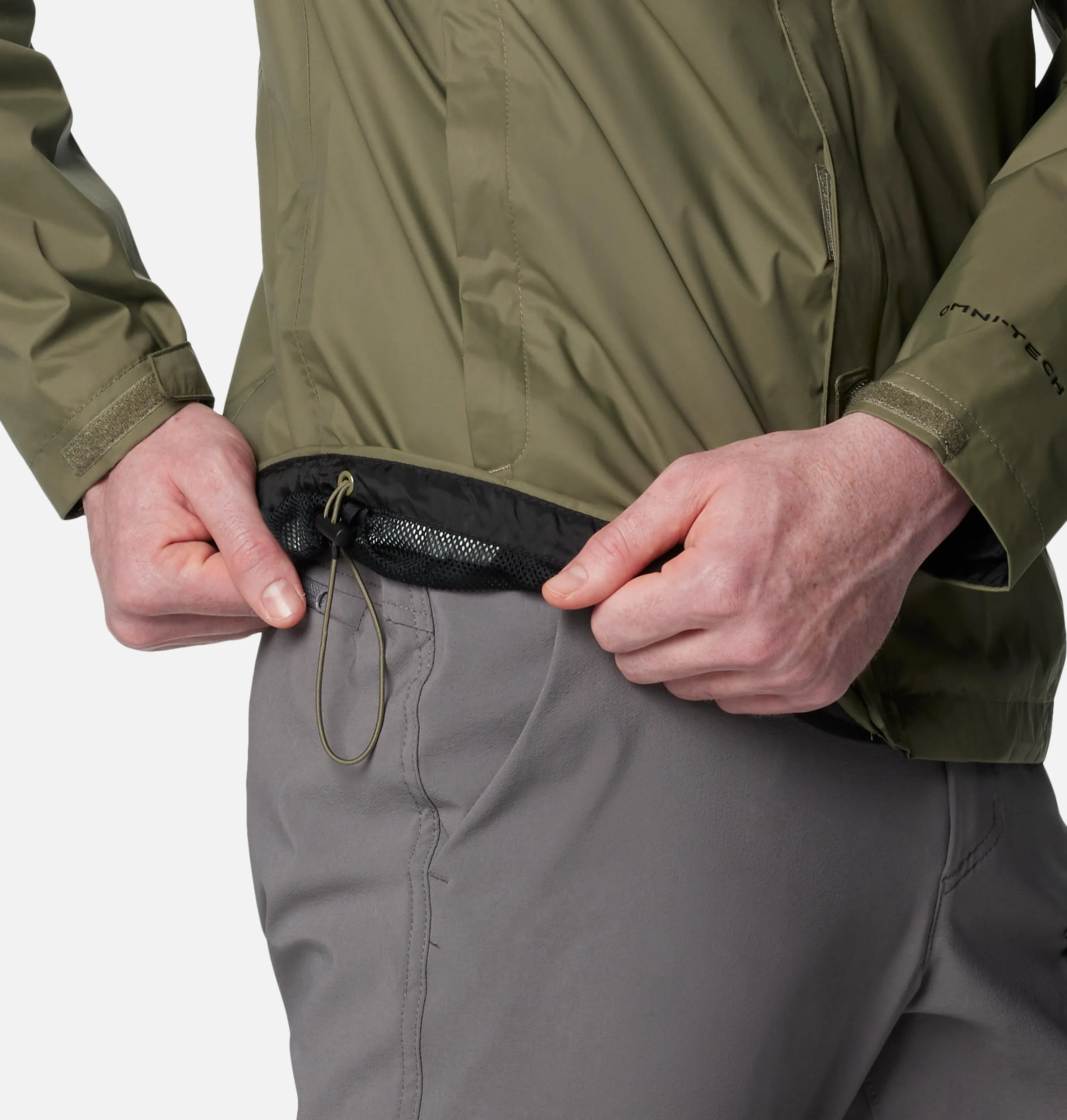 Columbia Men Green Omni-Tech Watertight II Waterproof Rain Jacket