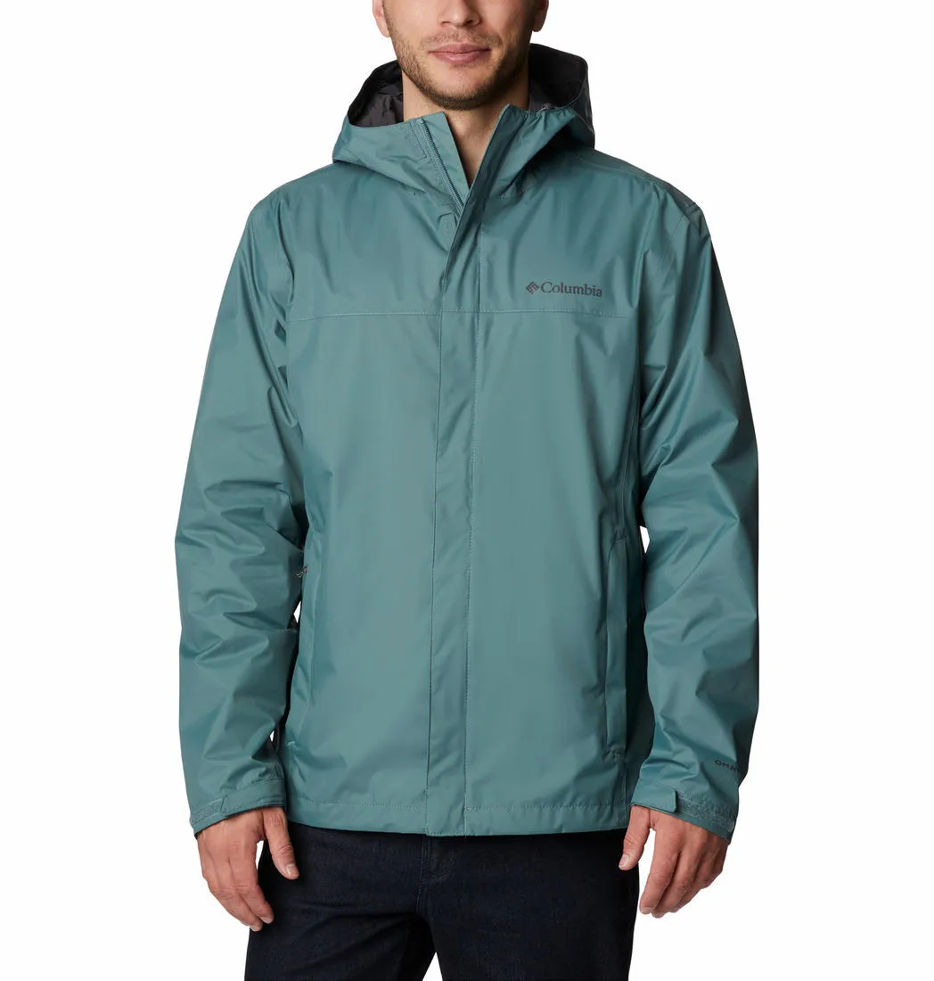 Columbia Men Green Omni-Tech Watertight II Waterproof Rain Jacket
