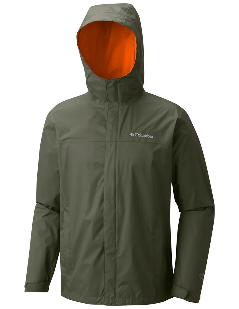 Columbia Men Green Omni-Tech Watertight II Waterproof Rain Jacket