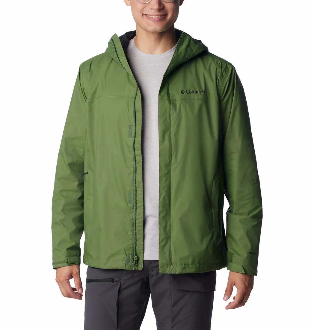 Columbia Men Green Omni-Tech Watertight II Waterproof Rain Jacket