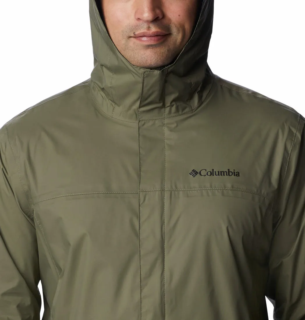 Columbia Men Green Omni-Tech Watertight II Waterproof Rain Jacket