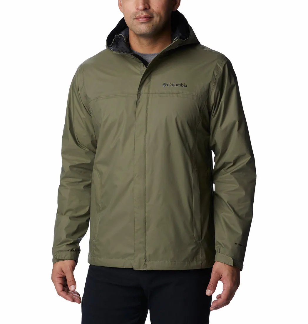 Columbia Men Green Omni-Tech Watertight II Waterproof Rain Jacket