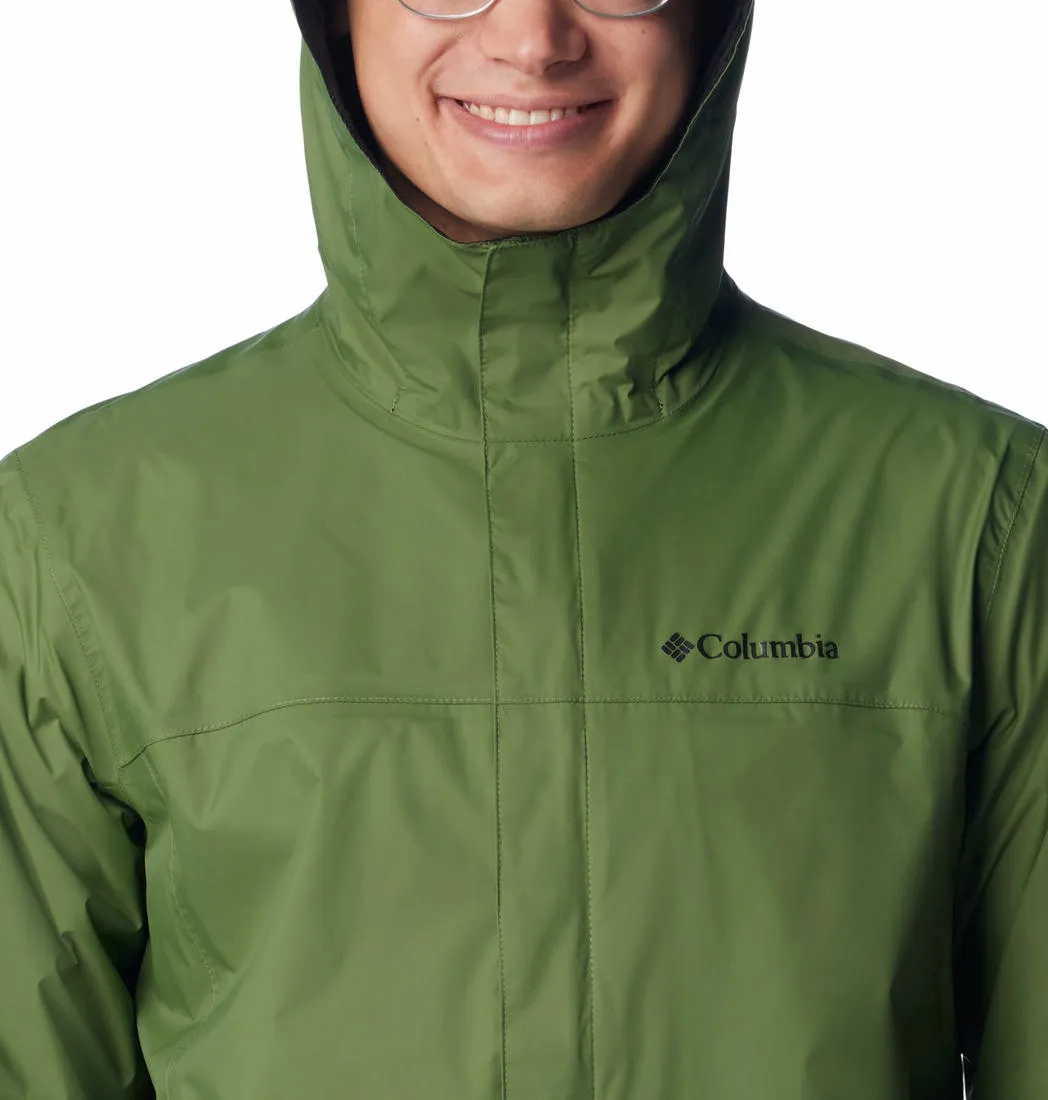 Columbia Men Green Omni-Tech Watertight II Waterproof Rain Jacket