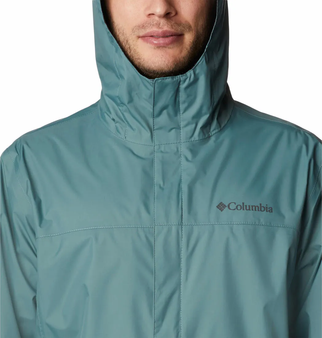 Columbia Men Green Omni-Tech Watertight II Waterproof Rain Jacket