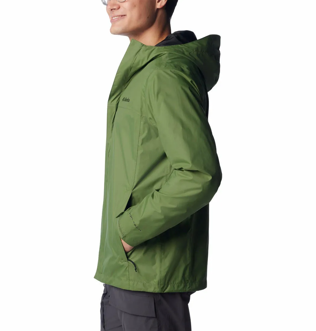 Columbia Men Green Omni-Tech Watertight II Waterproof Rain Jacket