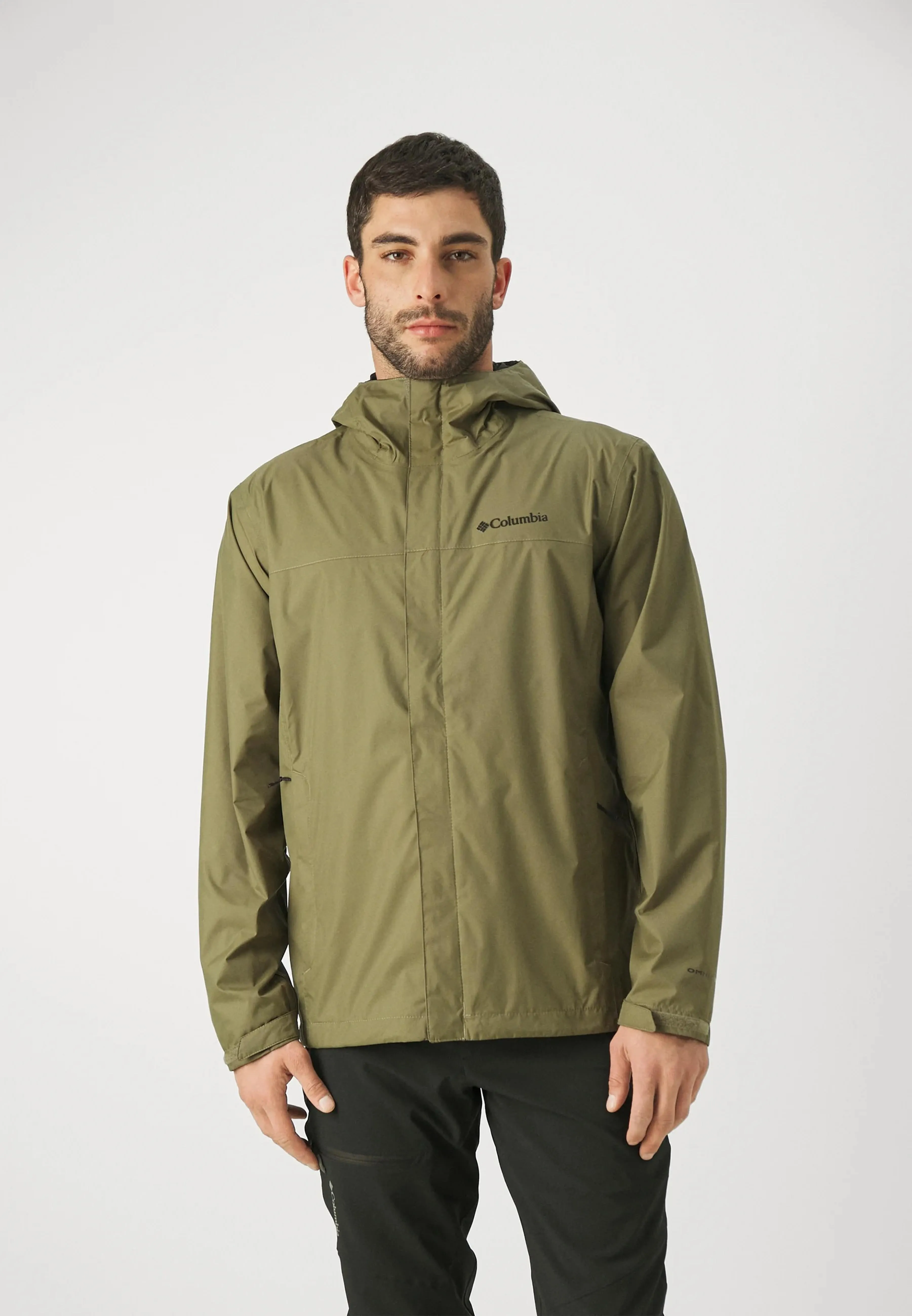 Columbia Men Green Omni-Tech Watertight II Waterproof Rain Jacket