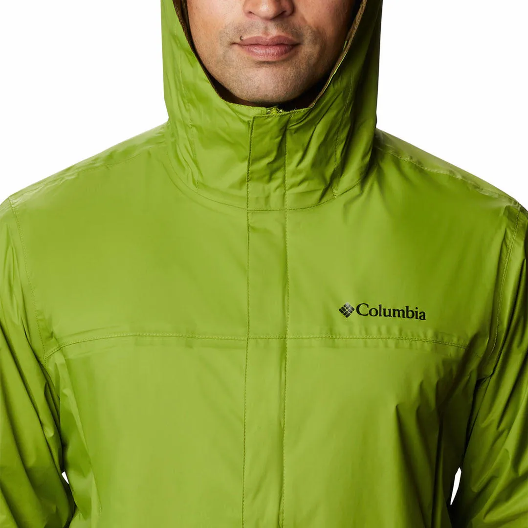 Columbia Men Green Omni-Tech Watertight II Waterproof Rain Jacket