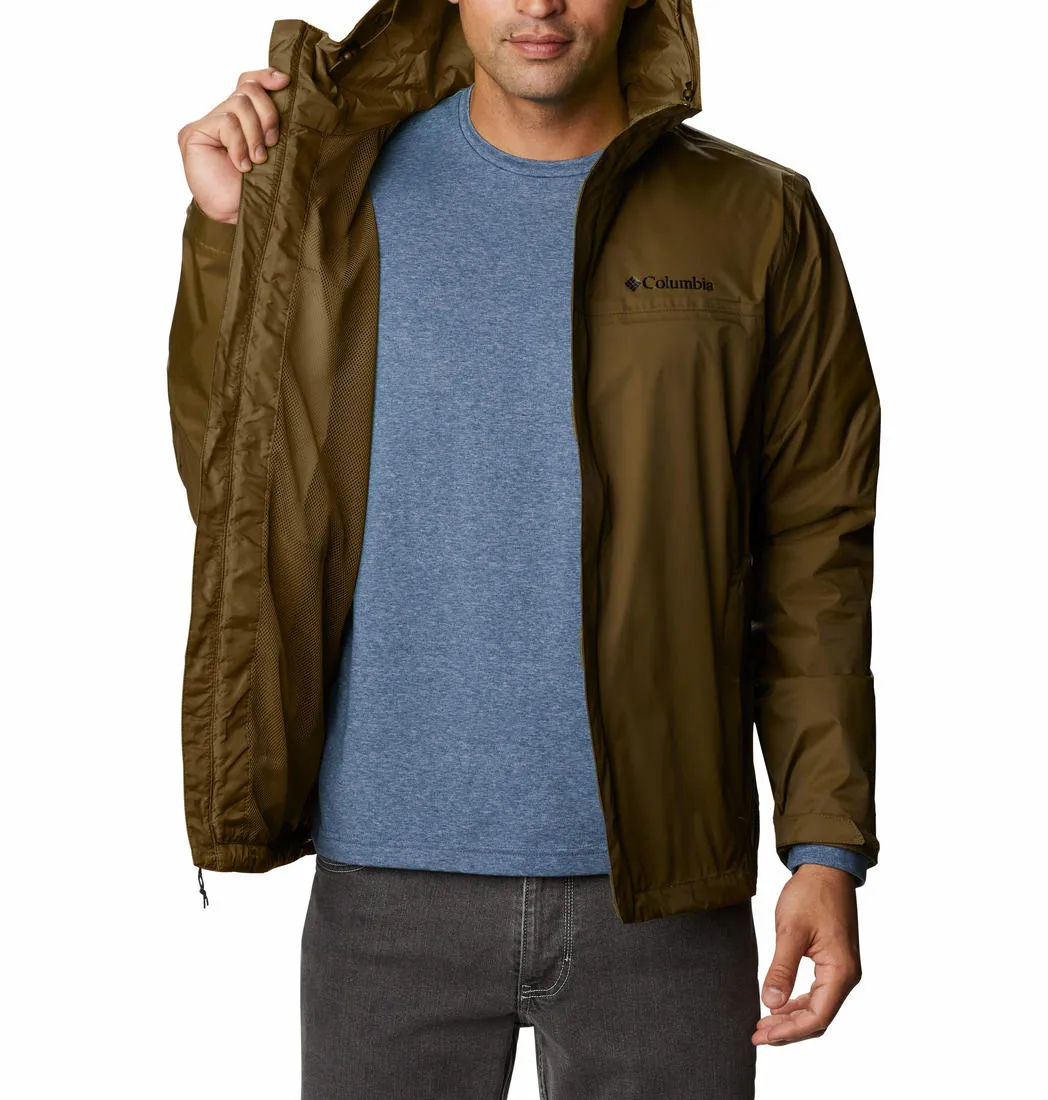 Columbia Men Green Omni-Tech Watertight II Waterproof Rain Jacket