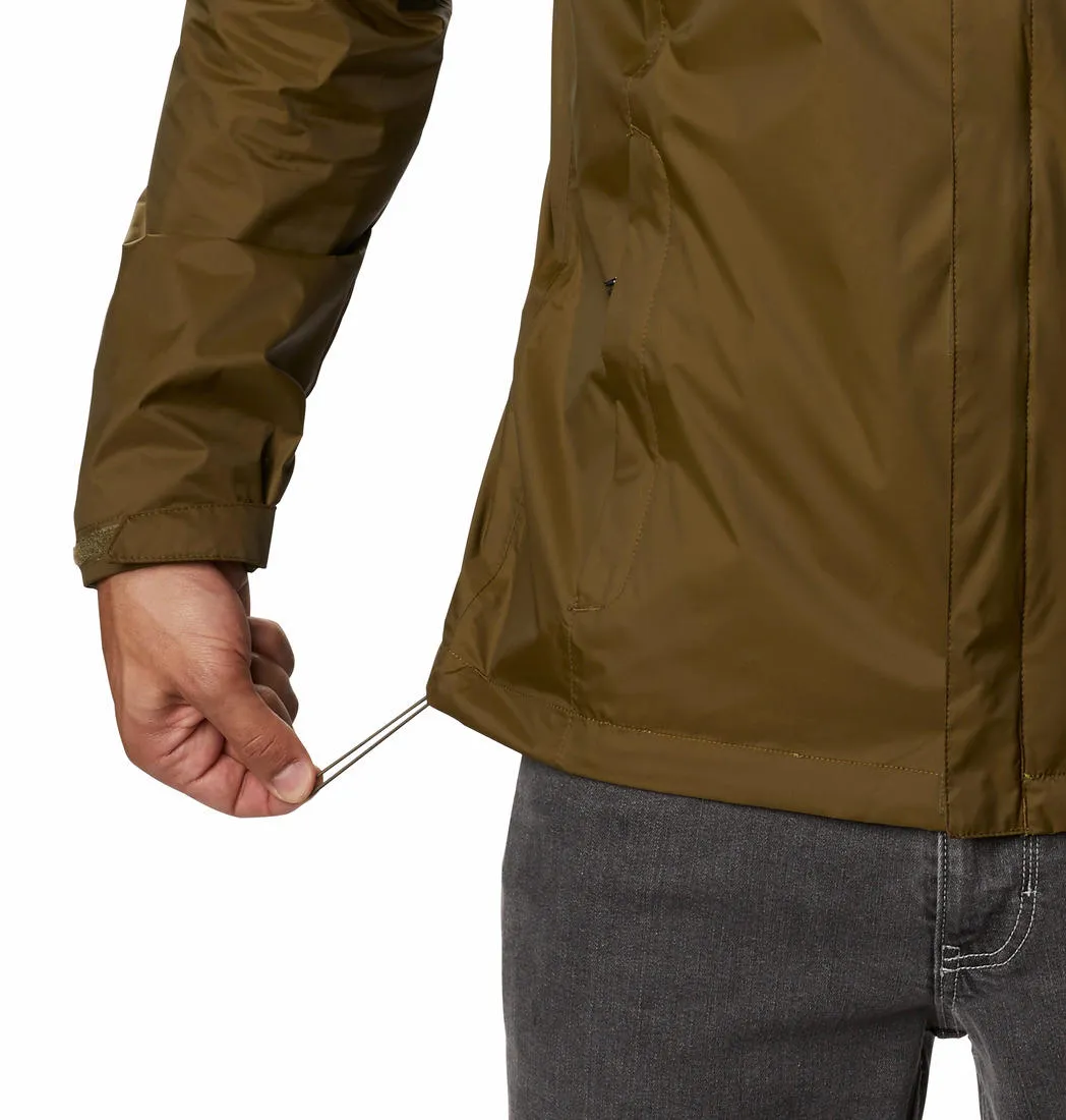 Columbia Men Green Omni-Tech Watertight II Waterproof Rain Jacket